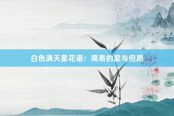 白色满天星花语：简易的爱与但愿